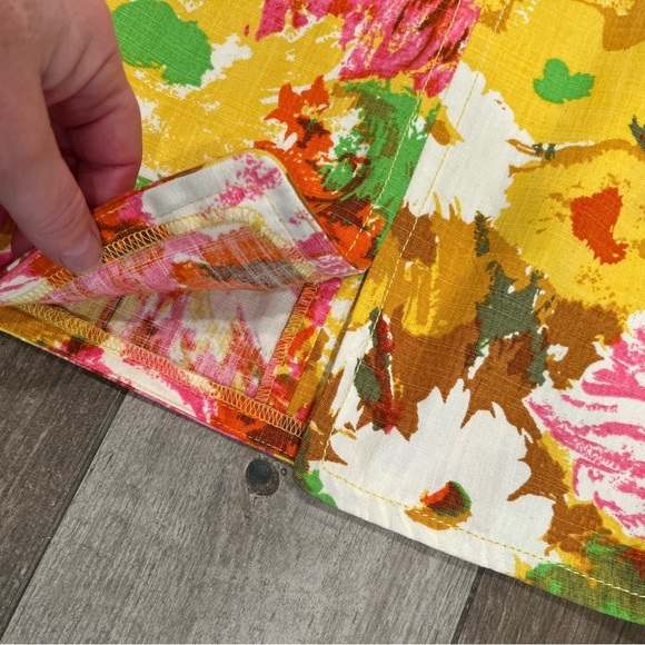 Talbots Colorful Floral Watercolor Print V-Neck Shift Dress Lined Size 8 Spring - Picture 10 of 12